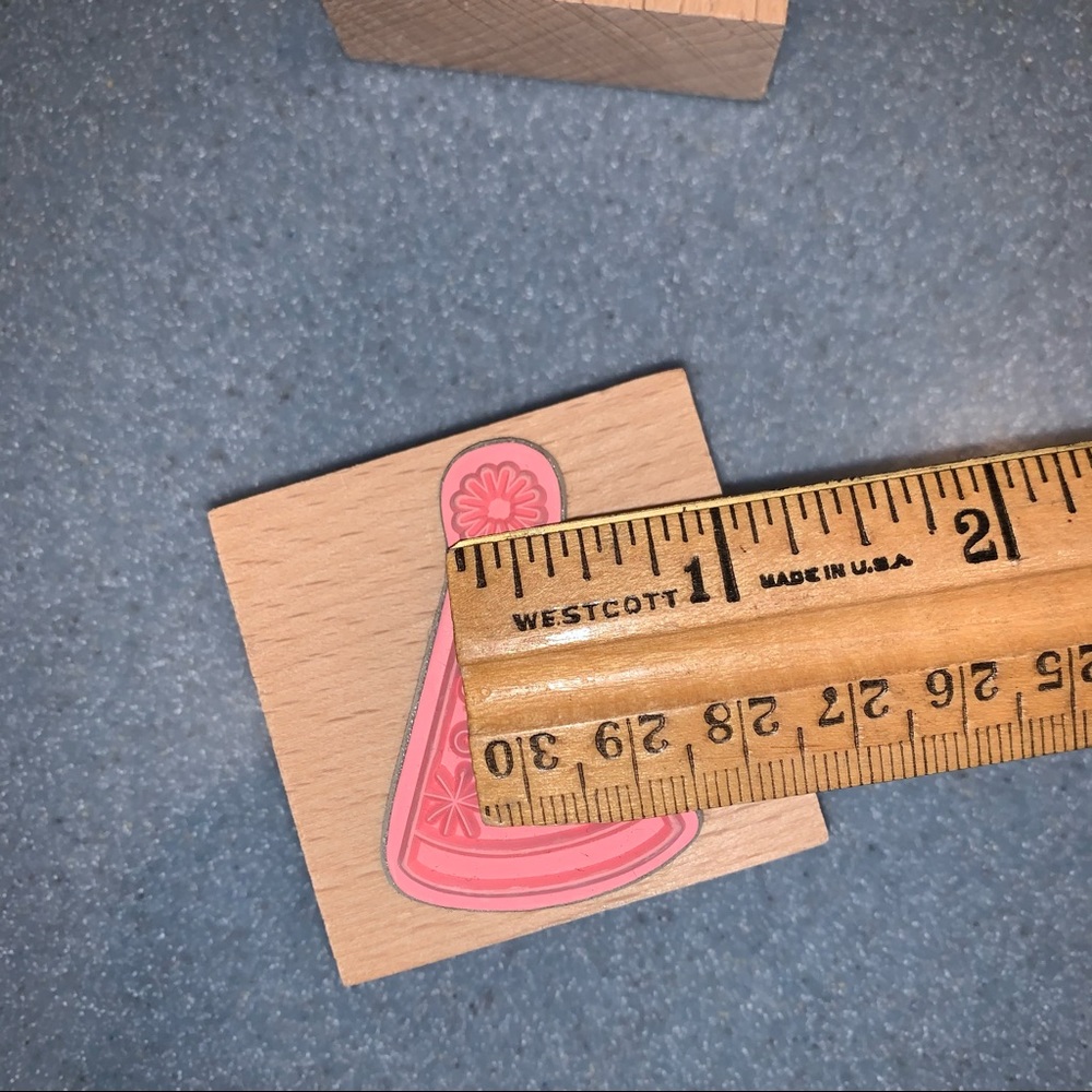 NEW 2 Wood Mounted Rubber Stamp Birthday Party Hat - Picture 6 of 8